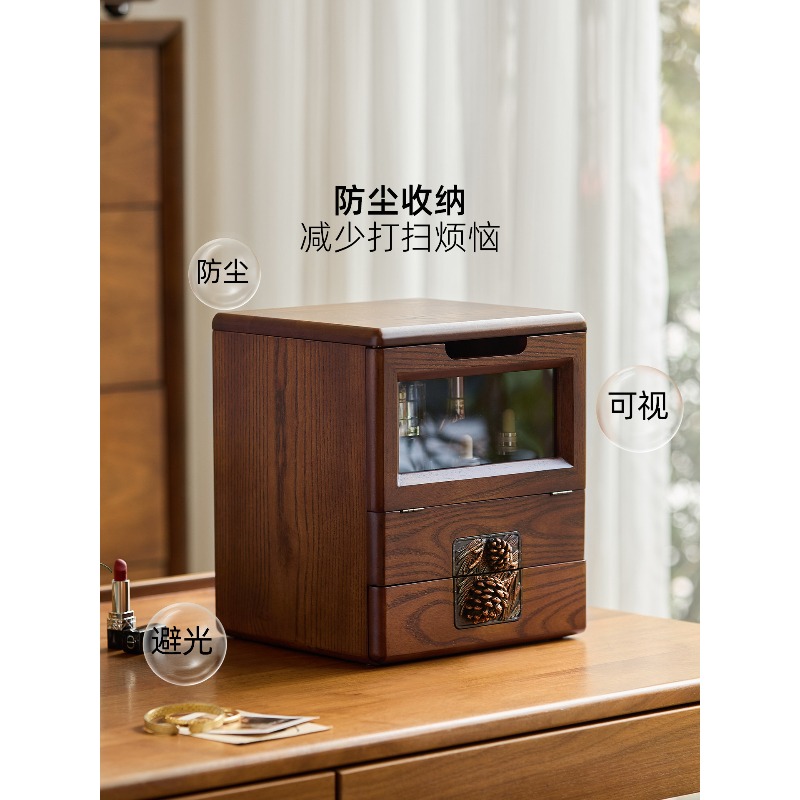 Xl Skincare - Pudełko do przechowywania kosmetyków XL, drewniana