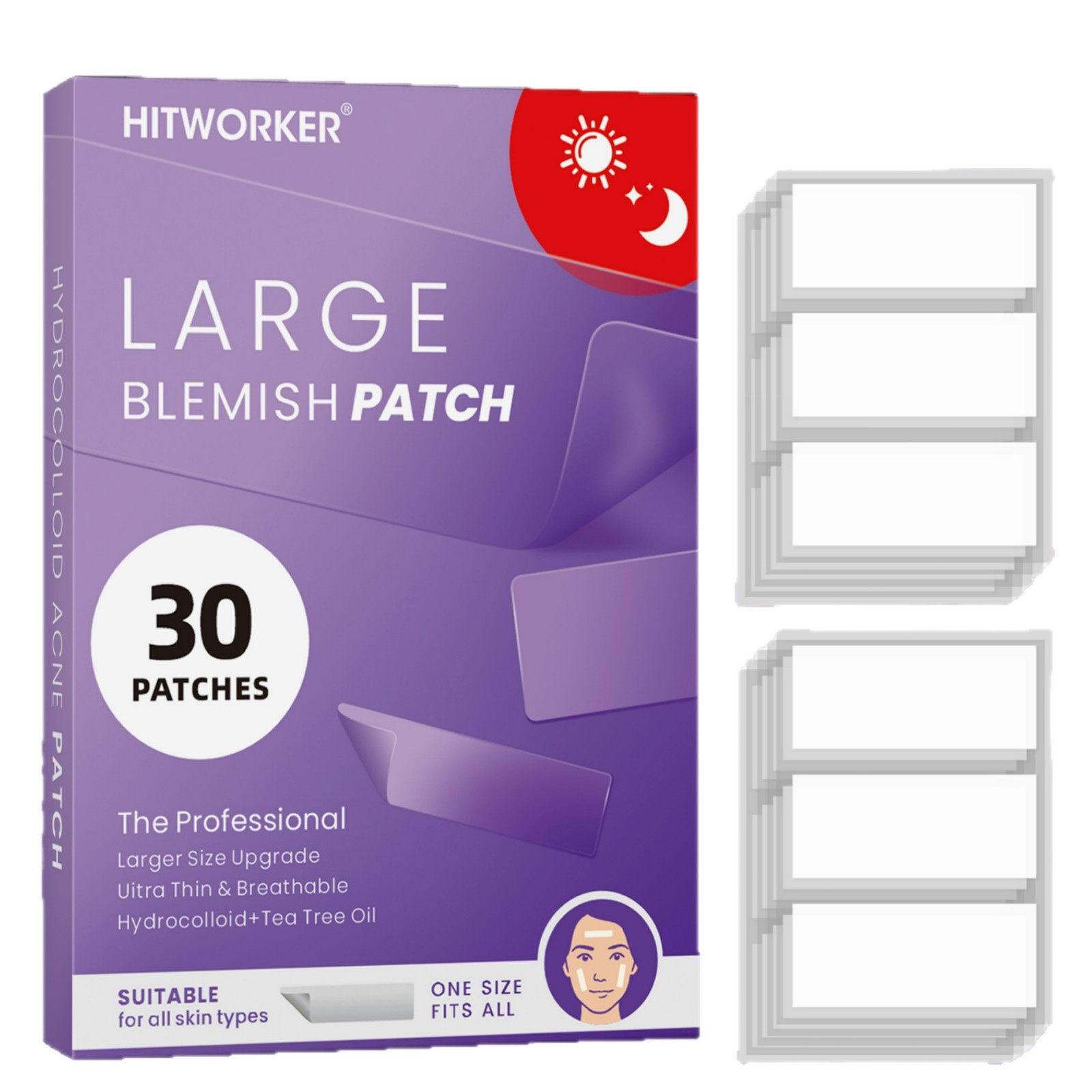 Xl Skincare - 30 szt. XL Długie Kwadratowe Plasterki