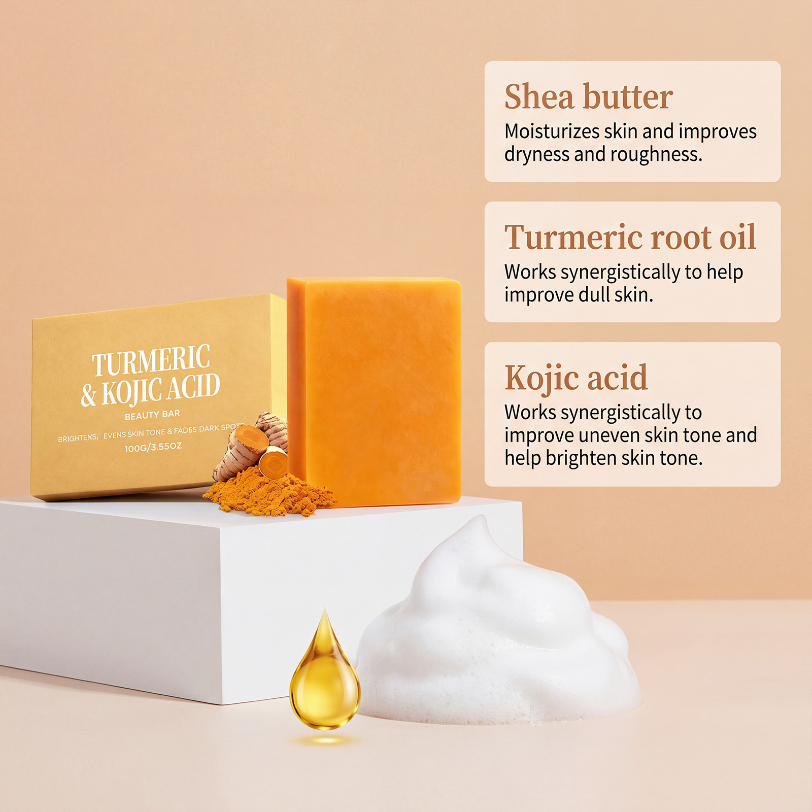 Mydło z kurkumą i kwasem kojow – Kojic Acid Soap recenzja i cena